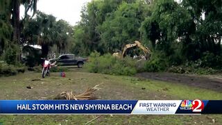 'All hail breaks loose' in New Smyrna Beach