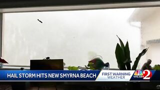 'All hail breaks loose' in New Smyrna Beach