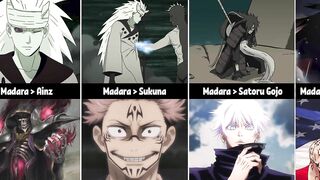 Madara Against Other Anime Characters