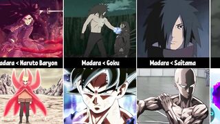 Madara Against Other Anime Characters