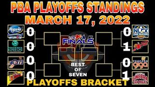 Pba playoffs standings today March 17, 2022 | game results | games schedule | Pba playoffs 2022