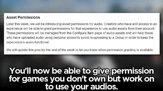 Roblox RESPONDS to Audio DRAMA