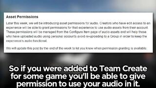 Roblox RESPONDS to Audio DRAMA