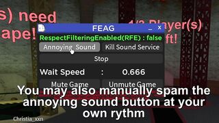 Roblox Fe Script Showcase Episode#202/Fe Audio Gui