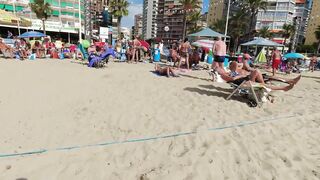 BENIDORM [4K] LEVANTE BEACH | COSTA BLANCA SPAIN