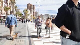 BENIDORM ???????? LEVANTE BEACH Walking Tour 4K Costa Blanca SPAIN 2022