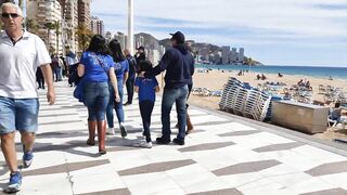 BENIDORM ???????? LEVANTE BEACH Walking Tour 4K Costa Blanca SPAIN 2022