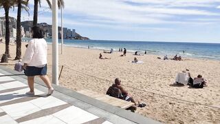 BENIDORM ???????? LEVANTE BEACH Walking Tour 4K Costa Blanca SPAIN 2022