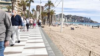 BENIDORM ???????? LEVANTE BEACH Walking Tour 4K Costa Blanca SPAIN 2022