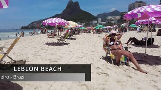 ???????? Summer in Rio de Janeiro - Brazil ☀️????️ Relaxing Leblon Beach Walk 4K