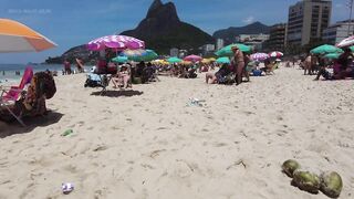 ???????? Summer in Rio de Janeiro - Brazil ☀️????️ Relaxing Leblon Beach Walk 4K