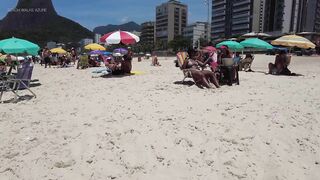 ???????? Summer in Rio de Janeiro - Brazil ☀️????️ Relaxing Leblon Beach Walk 4K