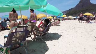 ???????? Summer in Rio de Janeiro - Brazil ☀️????️ Relaxing Leblon Beach Walk 4K