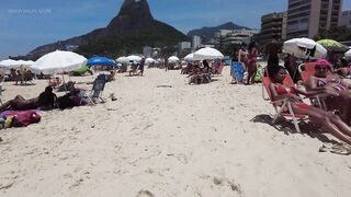 ???????? Summer in Rio de Janeiro - Brazil ☀️????️ Relaxing Leblon Beach Walk 4K