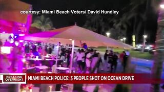 Three people shot in Miami Beach overnight