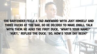 Funny Joke - A Guy Walks Into A Bar Holding Three Ducks And Asks The Bartender This