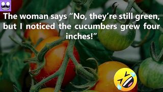 ????Funny dirty jokes: The cucumber grew four inches