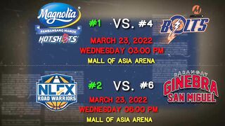 PBA update| Semi finals Games Schedule March 23 to April 1 | Governor's Cup 2021-22