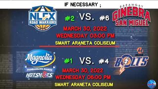 PBA update| Semi finals Games Schedule March 23 to April 1 | Governor's Cup 2021-22