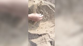 excavating shells at beach #shortsvideo #trending #viral