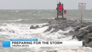 Virginia Beach feeling effects of Tropical Storm Ophelia