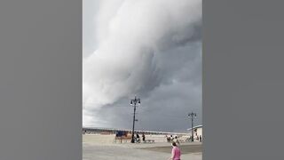 Apocalyptic Cloud Over Coney Island Beach in Brooklyn New York City #travel