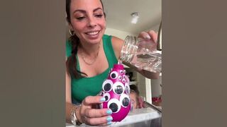 Mila with the assist ???????? #monsterspray #mom #family #daughter #mommydaughter #funny #afternoonvlog