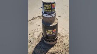 sandcastle building made easy #sandcastle #beach # #funny #southpadre #andyhancock #learn #STEM