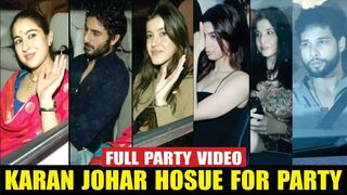 Celebrity Arrive in Expensive Cars at Karan Johar House Party -Sara Ali Khan, Sanaya Kapoor, Ibrahim