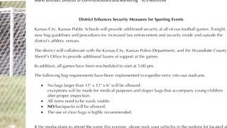 KCK Public Schools chance times, increase security for Friday football games