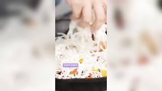 Upside DOWN Pizza! Famous TikTok Recipes ???? #shorts #food #pizza #recipe #test #tiktok #kitchen