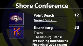 Keansburg 33 Point Beach 12 | Week 4 Highlights | Titans Five Rushing Touchdowns!