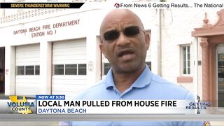 Florida man pulled from house fire in Daytona Beach