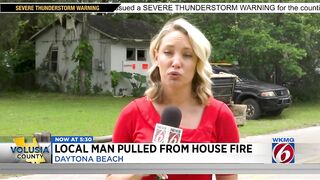 Florida man pulled from house fire in Daytona Beach