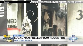 Florida man pulled from house fire in Daytona Beach