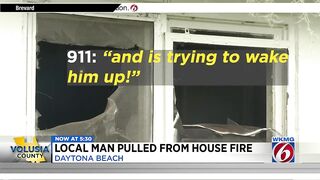 Florida man pulled from house fire in Daytona Beach