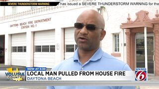 Florida man pulled from house fire in Daytona Beach