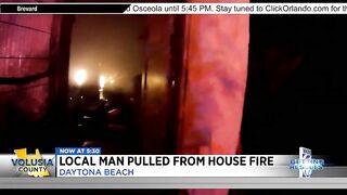 Florida man pulled from house fire in Daytona Beach