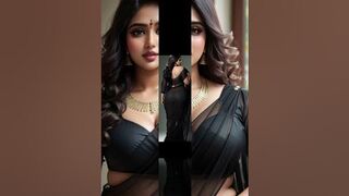 Lady in black , beauty in black saree, Best AI models, Fashion with AI