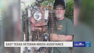 East Texas veteran, art celebrity in need of funds to renovate home after suffering two strokes