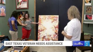 East Texas veteran, art celebrity in need of funds to renovate home after suffering two strokes