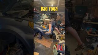 Dad Yoga! ???? #dad #dadjokes #car #cars #mechanic #yoga #flexibility #stretching #funny