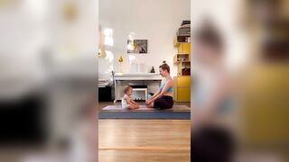 Baby Does Yoga With Mom || ViralHog