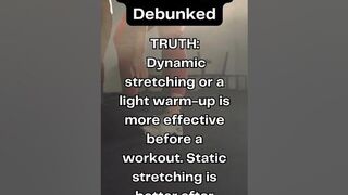 Fitness Myth - Static vs Dynamic Stretching