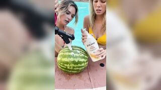 Stretching a Watermelon with plungers- pt 1