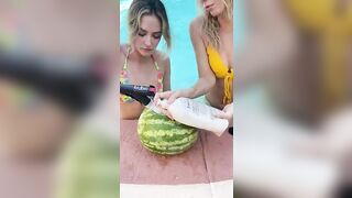 Stretching a Watermelon with plungers- pt 1