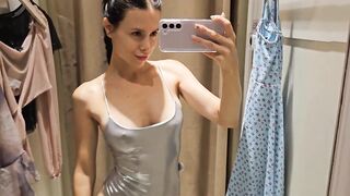 Try On haul Transparent lingerie and clothes At The Mall