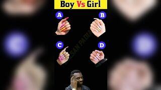 Girl's Vs Boy's || Brain Test challenge #shorts