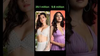 Top 5 South actress vs Bollywood actress Instagram followers #shorts #actress