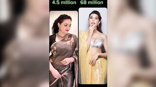 Top 5 South actress vs Bollywood actress Instagram followers #shorts #actress